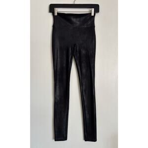 Black Spanx High Rise Faux Leather Leggings S
